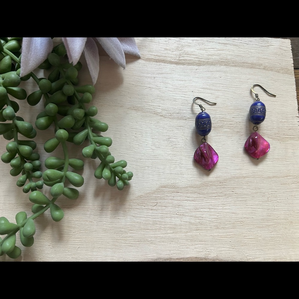 Bright bohemian inspired earrings